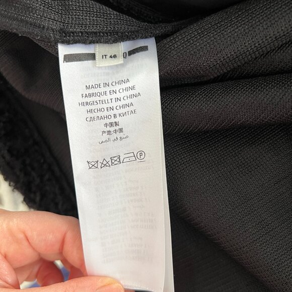 McQ Alexander McQueen Half-Zip Mixed-Media Pullover Track Jacket Black size 46 - Picture 15 of 16